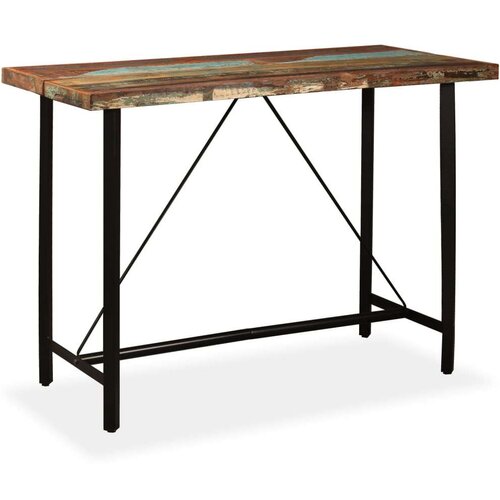 vidaXL Barska miza iz trdnega predelanega lesa 150x70x107 cm Cene