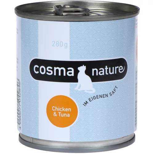 Cosma Varčno pakiranje Nature 24 x 280 g - Piščančja prsa & tuna