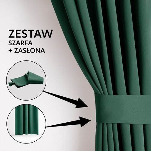 Restilo Zavjesa Blackout 285x260 cm, tamnozelena Slike