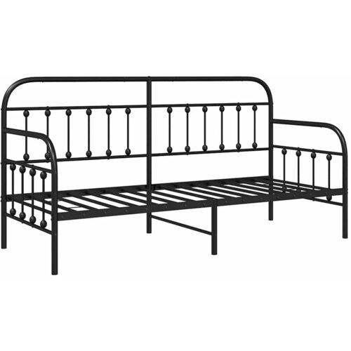  Krevet na kat Crna 75 x 190 cm Čelik s prahom premazan Slike