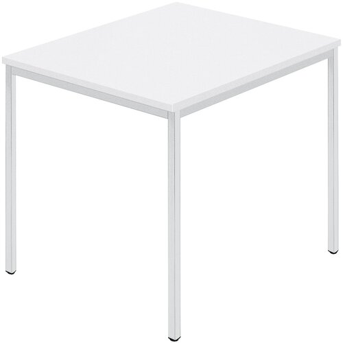  pravokotna miza, štirikotna cev s premazom, šxg 800 x 800 mm, bela/siva Cene