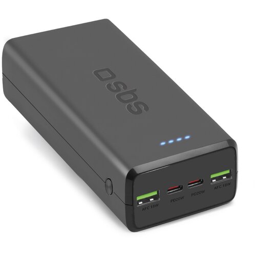 Sbs Power Bank 30.000 mAh crna s 2 USB-C Slike