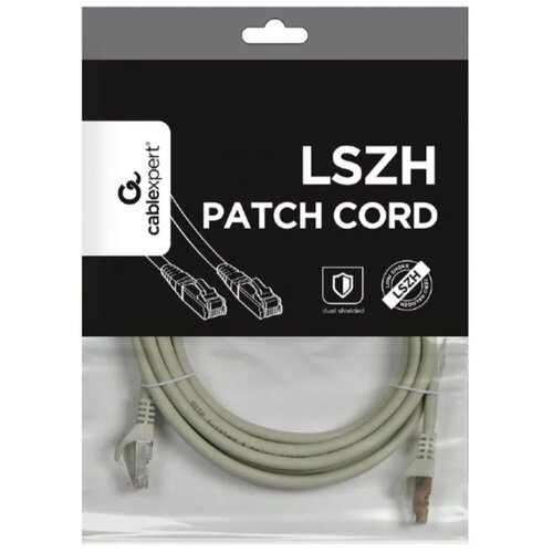  PP6A-LSZHCU-3M Mrezni kabl, SFTP CAT.6A BAKARNI LSZH Patch cord 3m Grey Cene