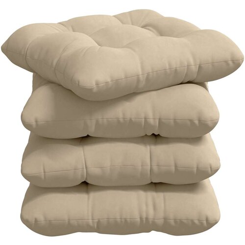 vidaXL Sedežne blazine 4 pcs krema 40 x 40 cm Mikrofiber tkanina, (5000111613) Cene