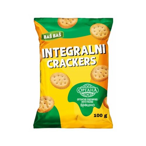 Baš Baš KREKERI INTEGRALNI SA ORGANA BRA&Scaron;NOM 100G Cene
