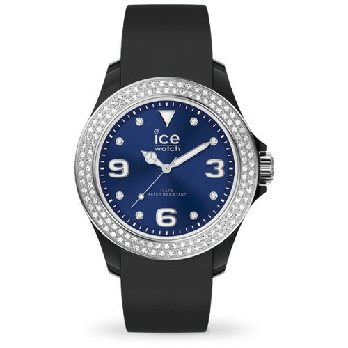 Ice Watch ženski ice star black deep blue crni elegantno sportski ručni sat sa swarovski kristalima Slike
