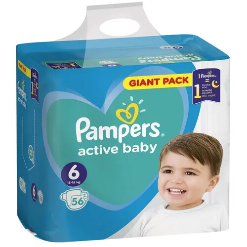 Pampers pelene GP 6 extra large 13-18kg 56kom Slike