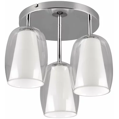Trio Select Stropna svjetiljka u srebrnoj boji sa staklenim sjenilom ø 14 cm Barret –