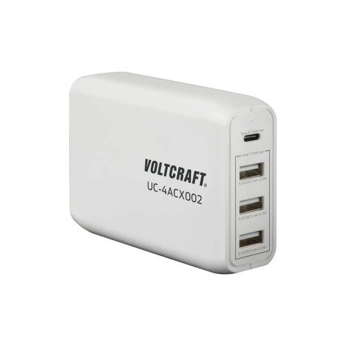 Voltcraft UC-4ACX002 VC-11744745 USB punjač utičnica Izlazna struja maks. 3400 mA 4 x USB, USB-C® utičnica (power delive Cijene
