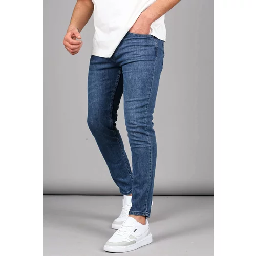 Madmext Blue Straight Fit Men's Jeans 6333