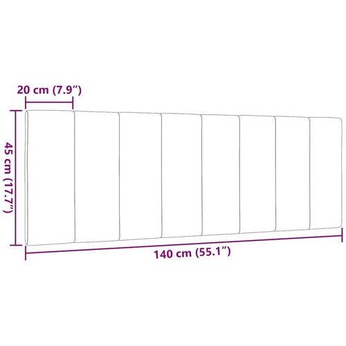 VidaXL jastuk za uzglavlje svjetlosivi 140 cm od tkanine Slike