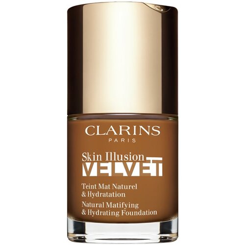 Clarins Skin Illusion Velvet tekoči puder z mat fini&amp;scaron;em z hranilnim učinkom odtenek 118.5N 30 ml Slike