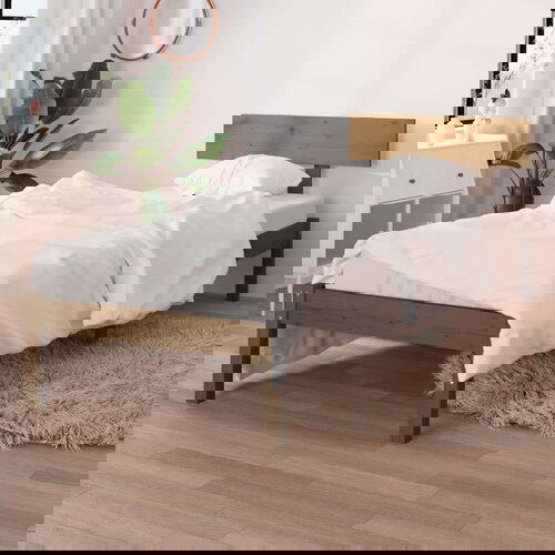  Posteljni okvir medeno rjav iz borovine 90x190 cm UK Single, (20644709) Cene