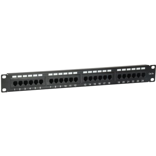 Equip 24-Port Cat.5e Unshielded Patch Panel, Black Slike