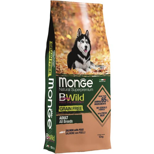 Monge bwild grain free adult dog salmon - hrana za odrasle pse sa lososom (2,5kg i 12kg) 12kg Slike