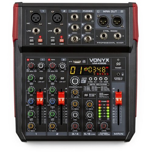  VM-KG06 6 kanalna me&scaron;alna miza z USB / Bluetooth predvajalnikom ter vokalnim efektom - Audio-Kondric Cene