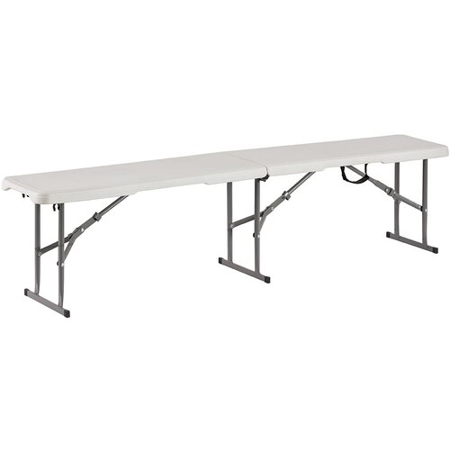  Sklopiva klupa, 183x28x43 cm, Bela Slike