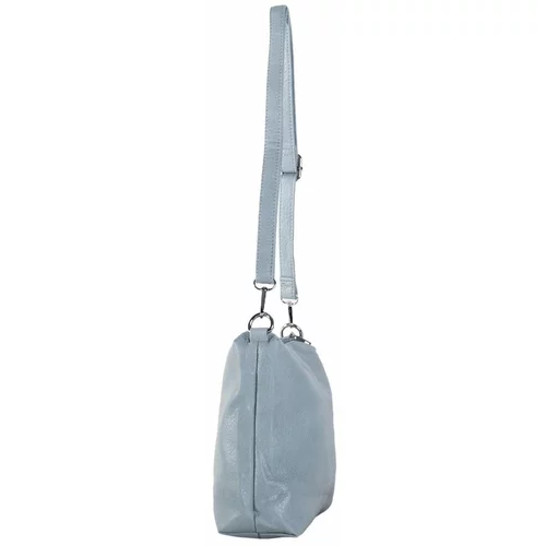 Fashion Hunters Light blue roomy shoulder bag 2in1 made of eco leather