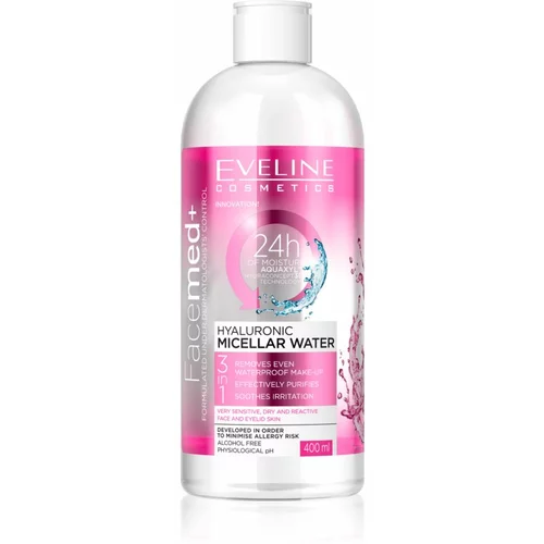 Eveline Cosmetics FaceMed+ hijaluronska micelarna voda 3 u 1 400 ml