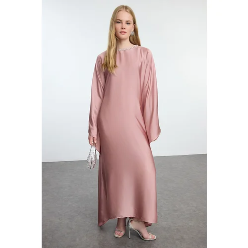 Trendyol Dusty Rose Satin Woven Evening Dress