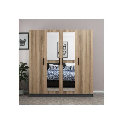 Hanah home Ormar u braon - sivoj boji Kale 5011 (506MNR2458) Slike