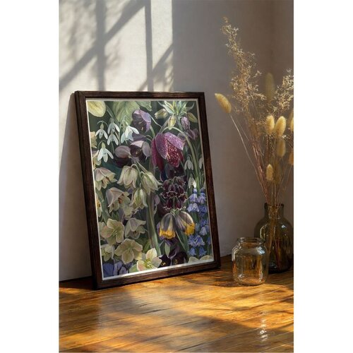 WALLXPERT Artmoscrv3-3348 Multicolor Decorative Framed MDF Painting Cene