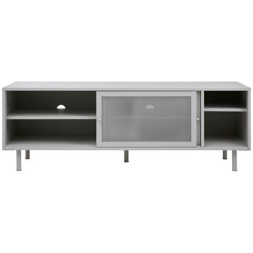 Unique Furniture Bela kovinska TV omarica 160x55 cm Veep &amp;ndash; Slike