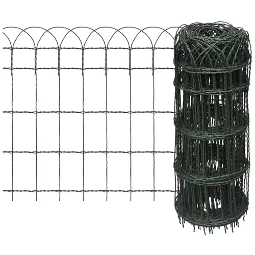  Vrtna mejna ograja železo s prašnim premazom 10x0,65 m