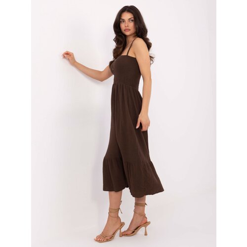 Italy Moda Dress-MI-SK-62201.85-dark brown Slike