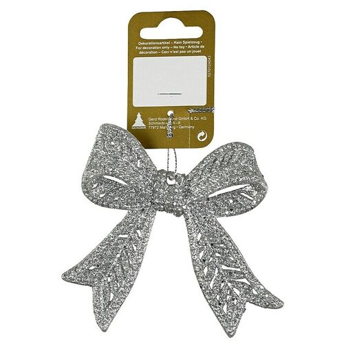  ukrasi za božićno drvce mašna (srebrna, plastika, 1 kom.) Cijene