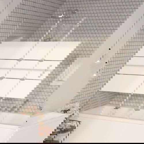 vidaXL Sklopiva pregrada za tuš ESG 120 x 140 cm bijela Cijene