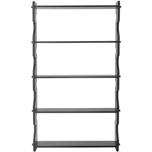Bloomingville Črn regal iz masivnega bora 84x140x20 cm Savoya – Cene