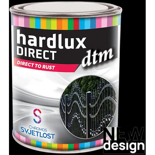 CHROMOS SVJETLOST Boja za metal Hardlux DTM crni, 0,75 l Slike