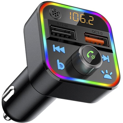  LED RGB avto FM oddajnik MP3 bluetooth 5.0 2x USB 3.0 12-24V Cene