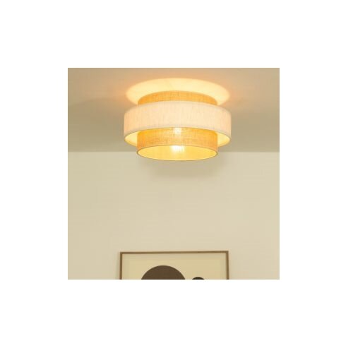  plafonsko svetlo boho 1xE27/60W/230V prečnik 40 cm krem/juta Slike