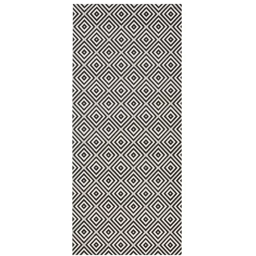 NORTHRUGS crno-bijeli vanjski tepih Karo, 80 x 150 cm