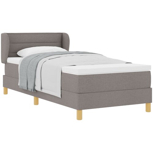 VidaXL Box Spring Postelja z Vzmetnico v Taupe, 90x190 cm, Tkanina Slike