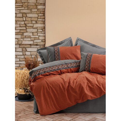 Lessentiel Maison Tamaya set posteljine, 200x220 cm, terakota-siva Cijene