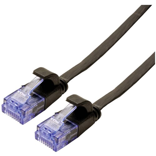 Value 21.99.0822 RJ45 omrežni kabel\, Patch kabel CAT 6a U/UTP 2.00 m črna 1 kos, (20437313) Cene