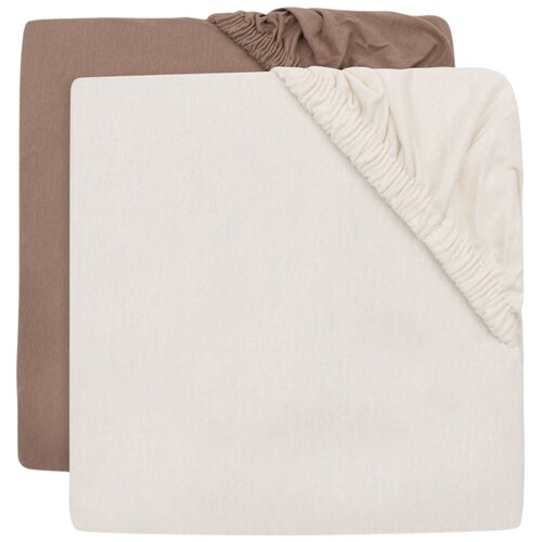 Jollein&amp;reg; 2 dijelni set plahte za dječji krevetić 70x140 milky coffee/ivory Slike