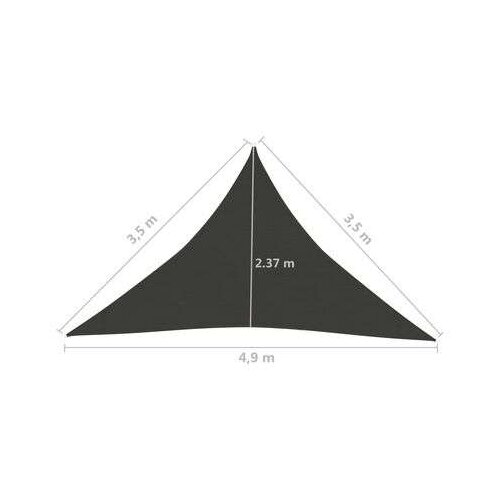  Jedro protiv sunca 160 g/m&amp;sup2; antracit 3 5 x 3 5 x 4 9 m HDPE Slike