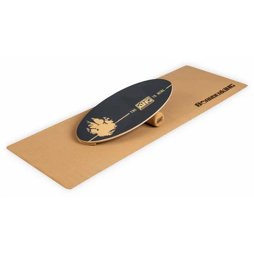 Boarderking Indoorboard Allrounder, ravnotežna deska, podloga, valj, les/pluta, naravna