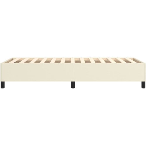  Okvir za krevet s oprugom krem 90x200 cm od umjetne kože Slike