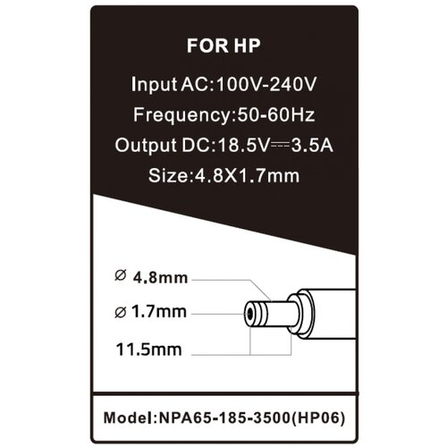 Gembird NPA65-185-3500 (HP06) ** punjač za laptop 65W-18.5V-3.5A, 4.8x1.7mm yellow (820) Cene