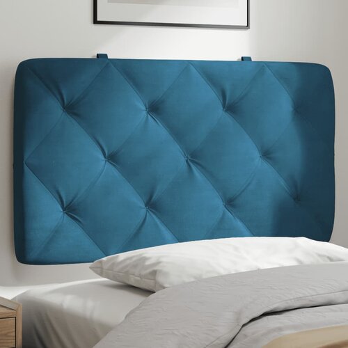 vidaXL Vzglavna stranica modra 90 cm žamet Cene