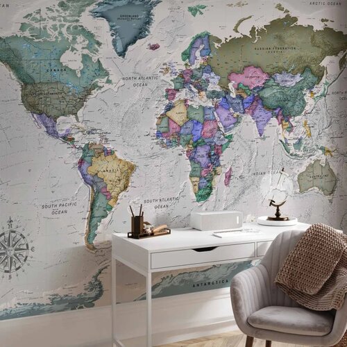  Foto tapeta - Geography study - world map with signed countries in English 300x210 Standard Slike