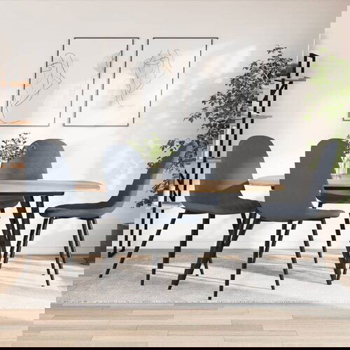 vidaXL Blagovaonske stolice 4 kom tamnosive baršunaste Cijene