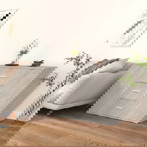 VidaXL Komoda siva boja betona 91 x 29,5 x 65 cm od konstruiranog drva Slike
