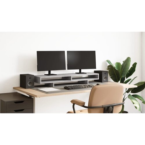 vidaXL Stalak za monitor boja betona 100x27x15 cm konstruirano drvo Cijene