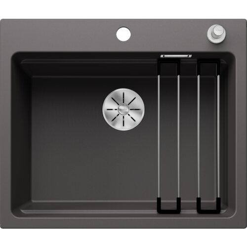 Blanco sudoper ETAGON 6 InFino SILGRANIT pribor inox nosači, s dalj. upr. - KAMENO SIVA Slike